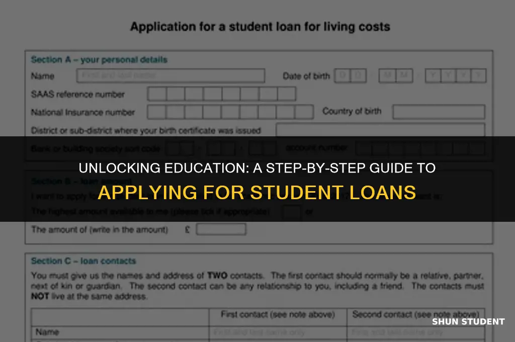 how to apply on student loans