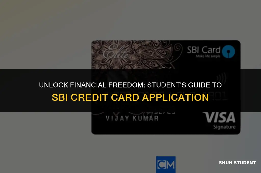 how to apply sbi credit card for students
