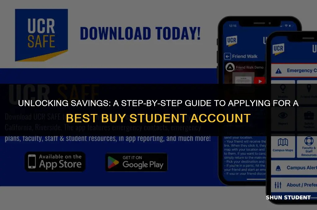 how to apply student account to bestbuy