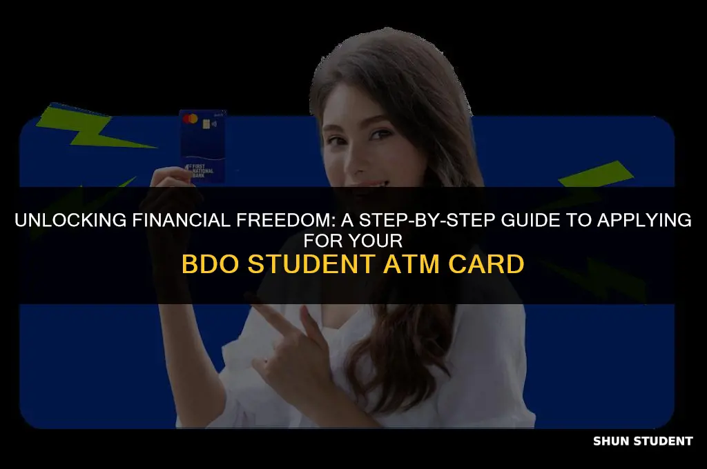 how to apply student atm card in bdo