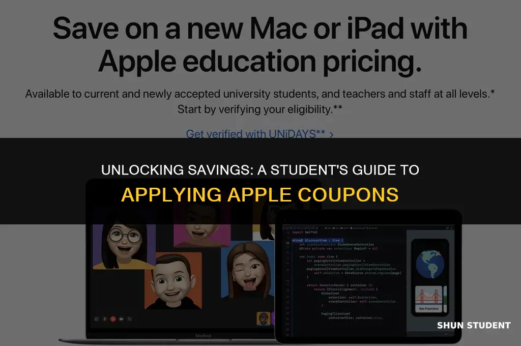 how to apply student coupon apple