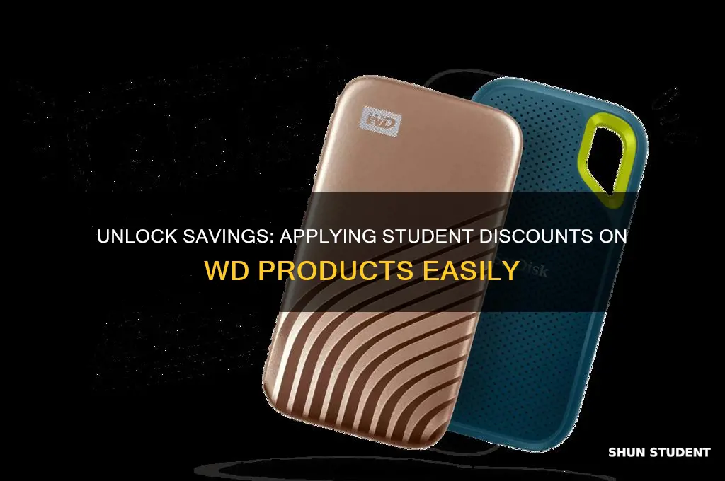 how to apply student discount on wd