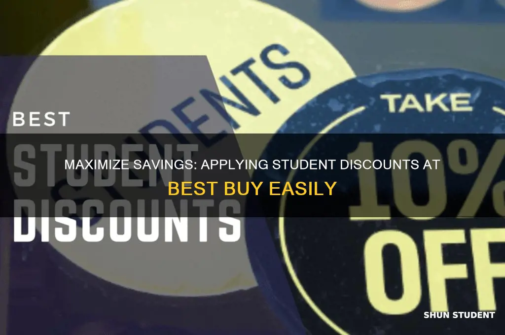 how to apply student discount st best buy