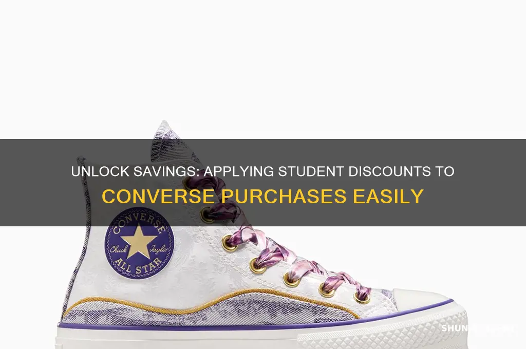how to apply student discount to converse