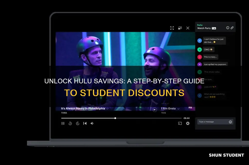 how to apply student discount to hulu