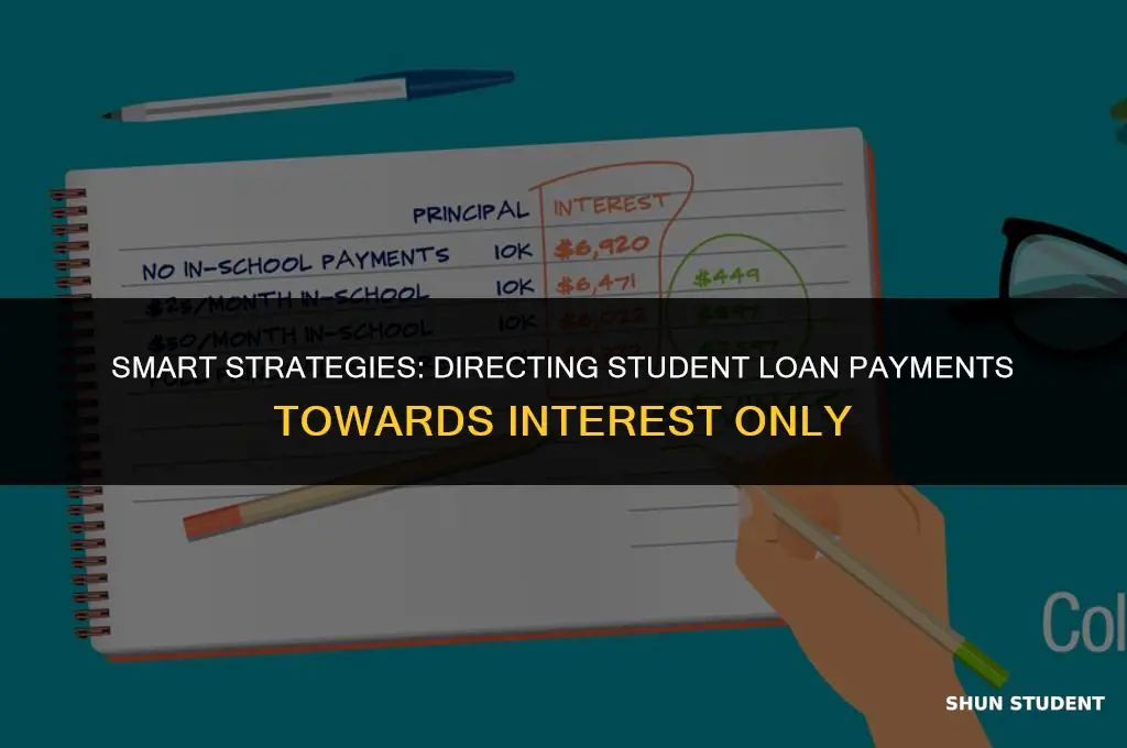 how to apply student loan payment only towards interest