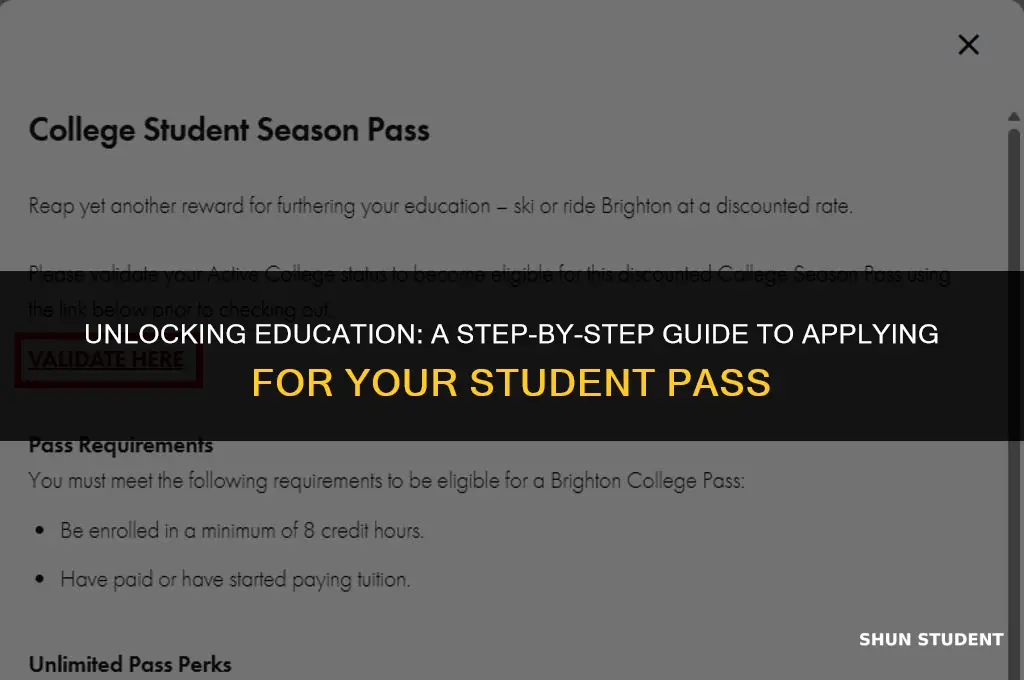 how to apply student pass