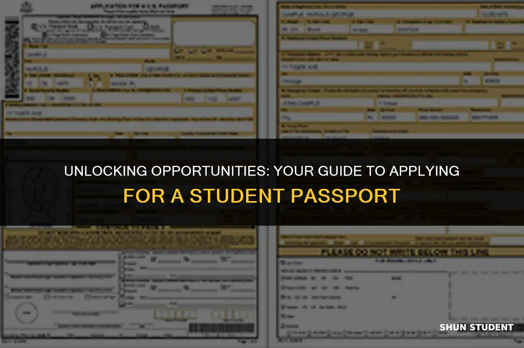 how to apply student passport