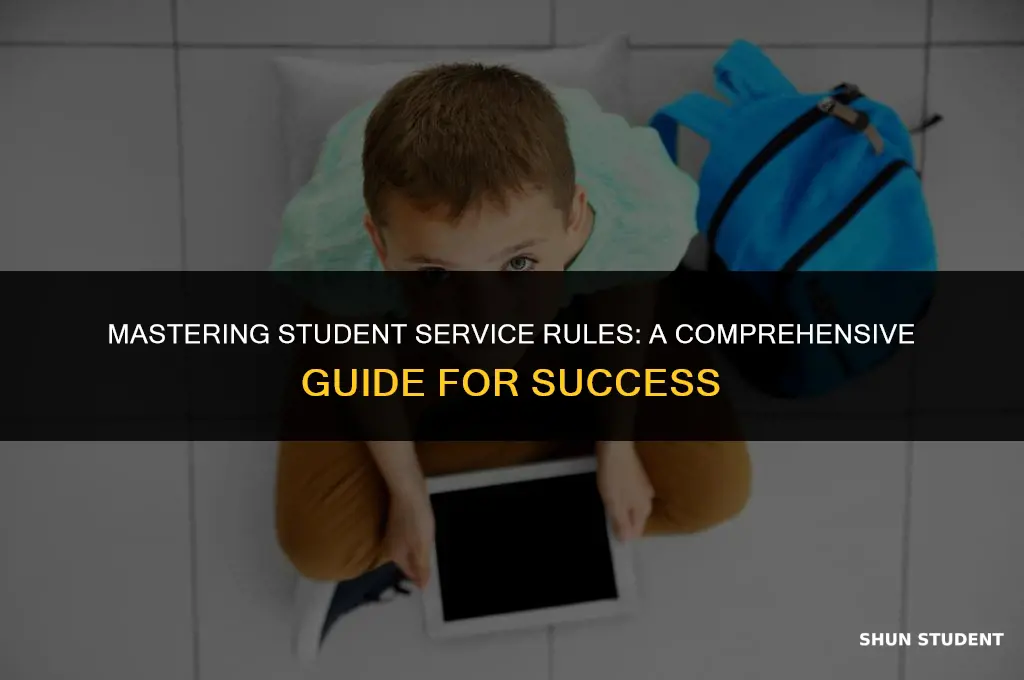 how to apply student service rules