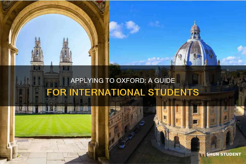 how to apply to oxford as an international student