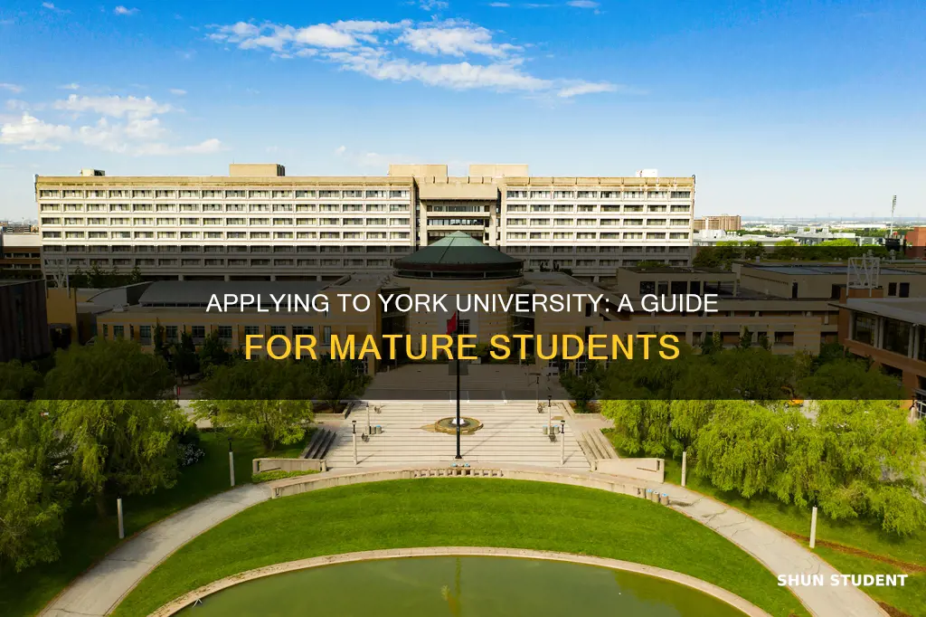 how to apply to york university as mature student
