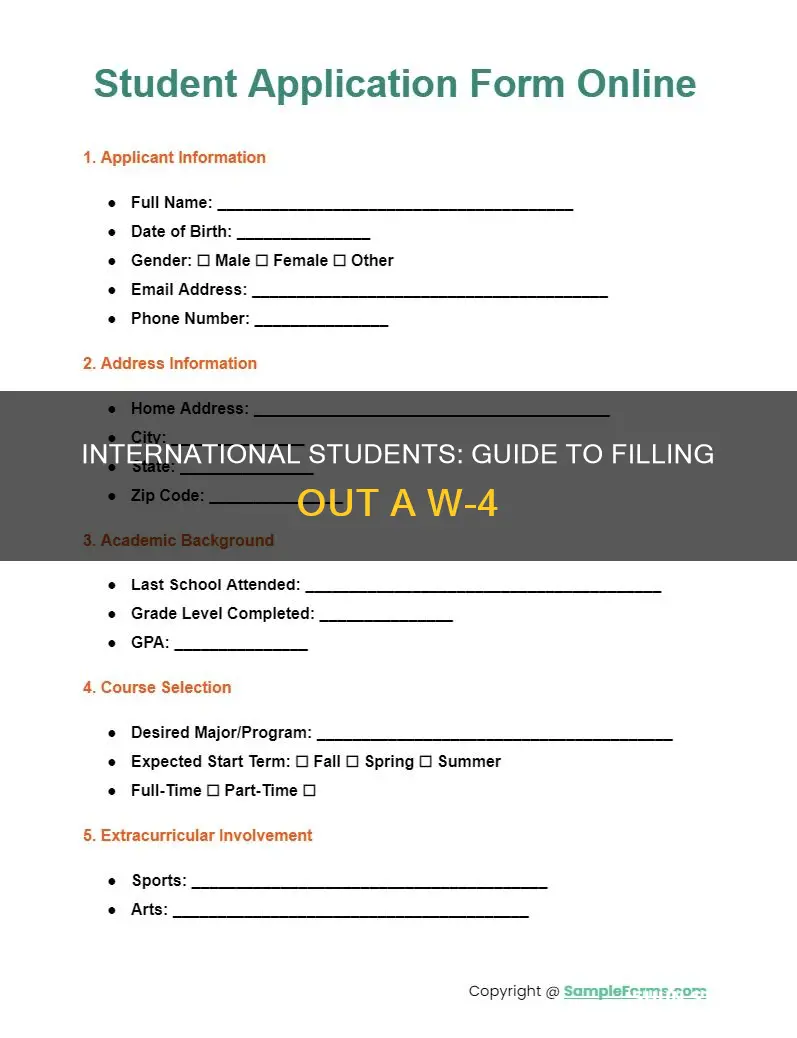 how to apply w4 for international students
