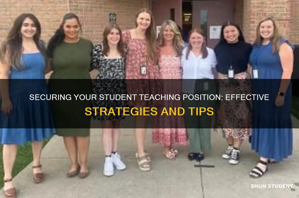 how to ask for a student teaching position