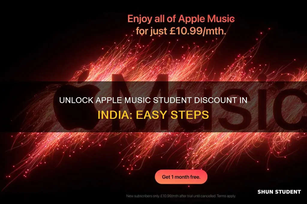 how to avail apple music student discount india