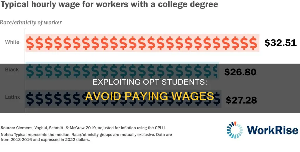 how to avoid paying wages for opt students