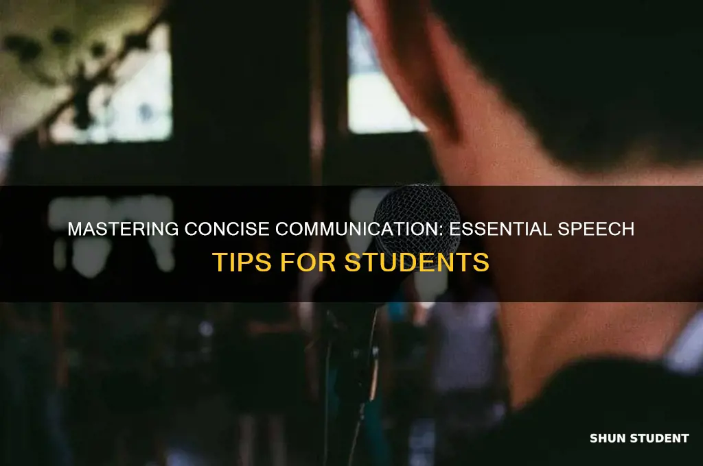 how to be concise students teach speech