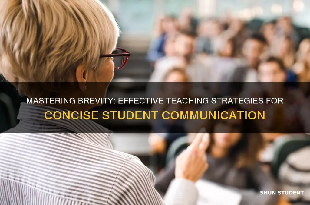 how to be concise students teach