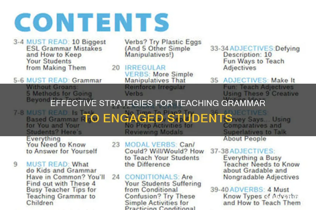 how to best teach grammar to students