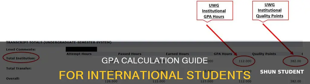 how to calculate gpa for international students