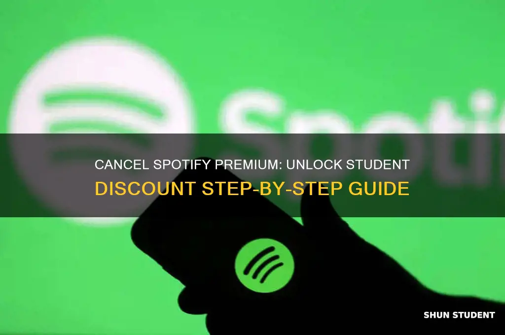 how to cancel spotify premium and get student discount