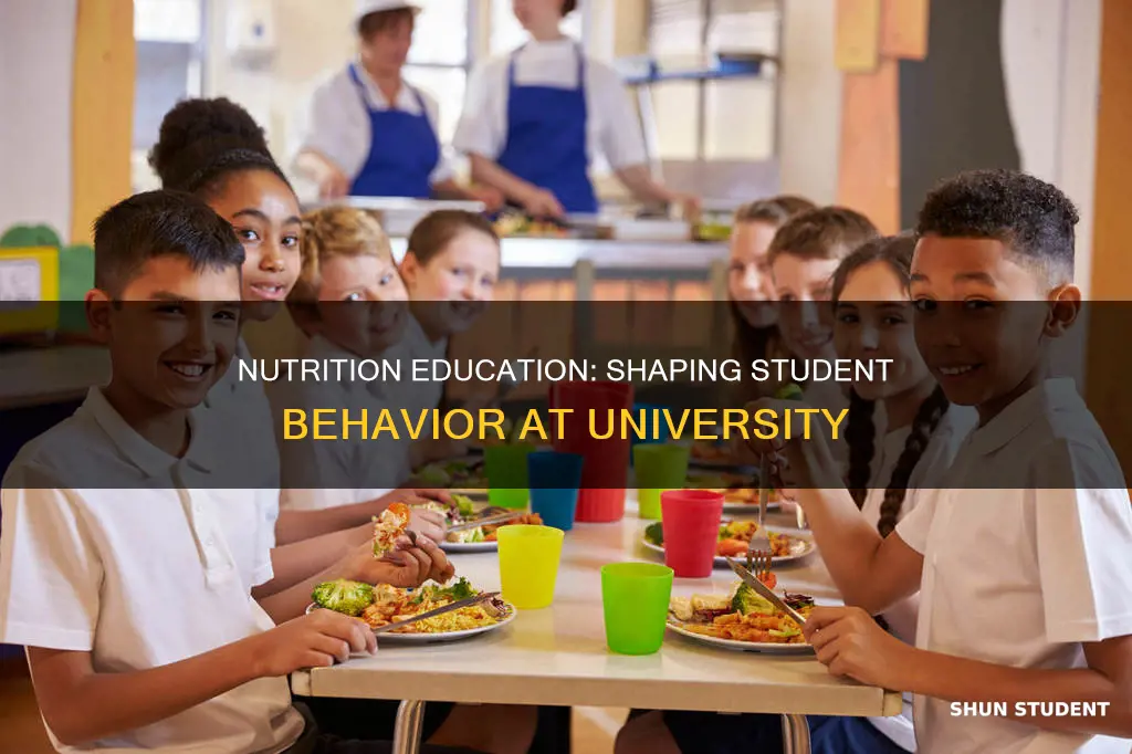 how to change student behavior toward nutrient in university