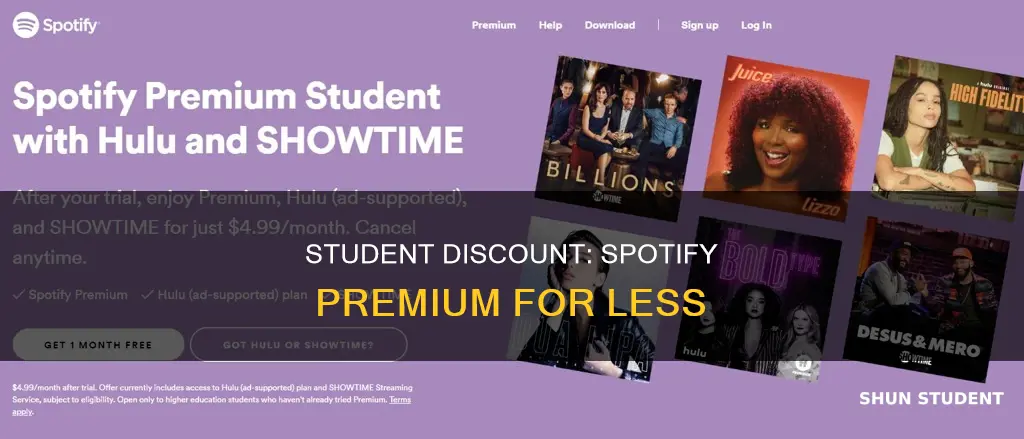 how to change to student pay spotify