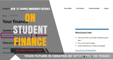 Student Finance 101: Updating University Details