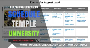 Temple University: Viewing Classmates' Schedules