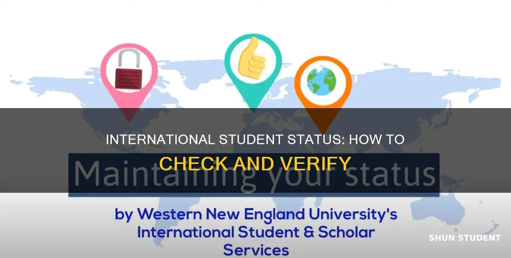 how to check status as international student