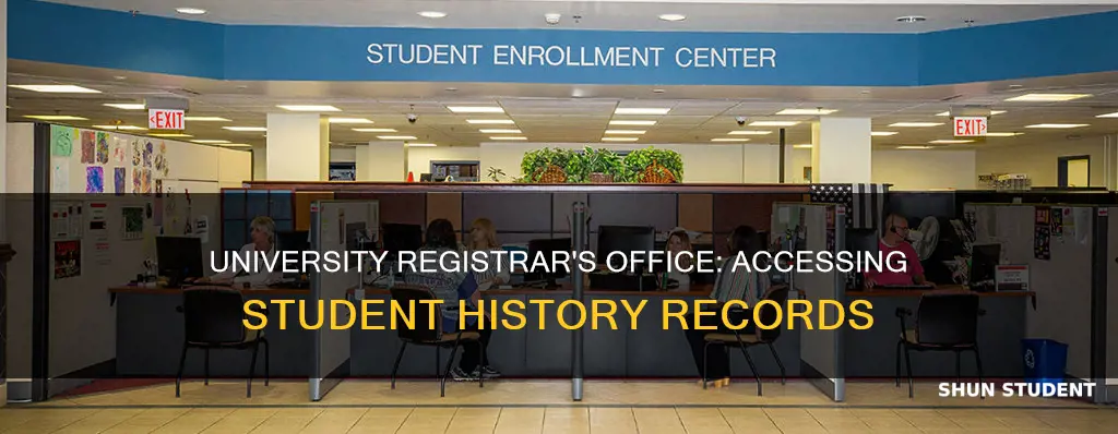 how to check student history at university registrar offic