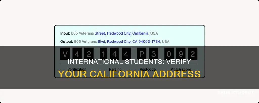 how to check your california address as an international student