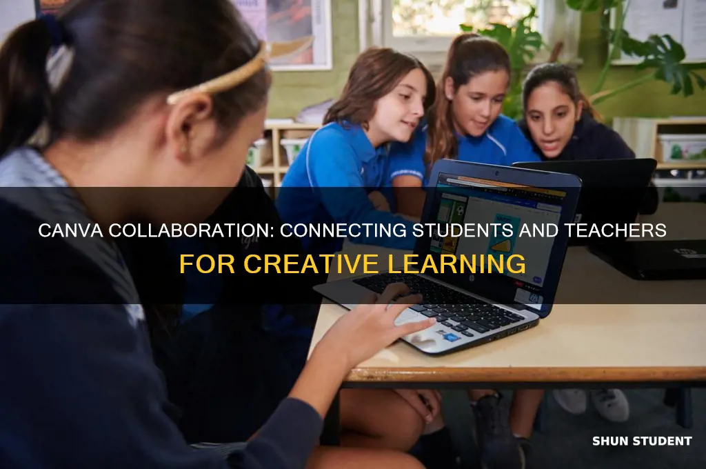 how to connect a student to teacher canva