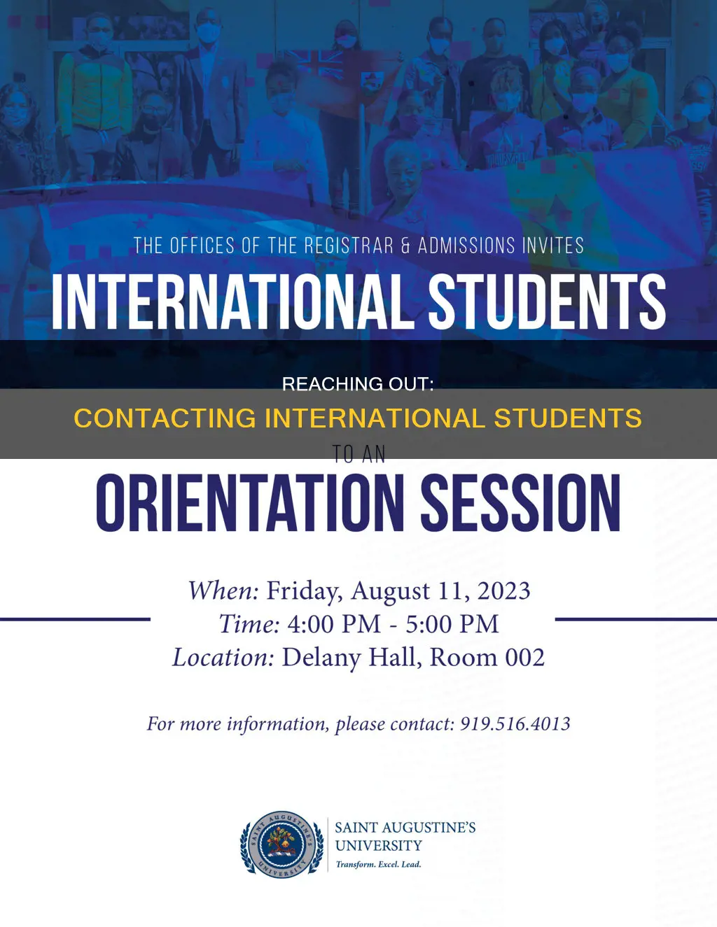 how to contact international students
