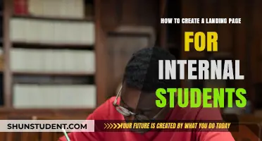 Creating a Landing Page: Strategies for Engaging Internal Students