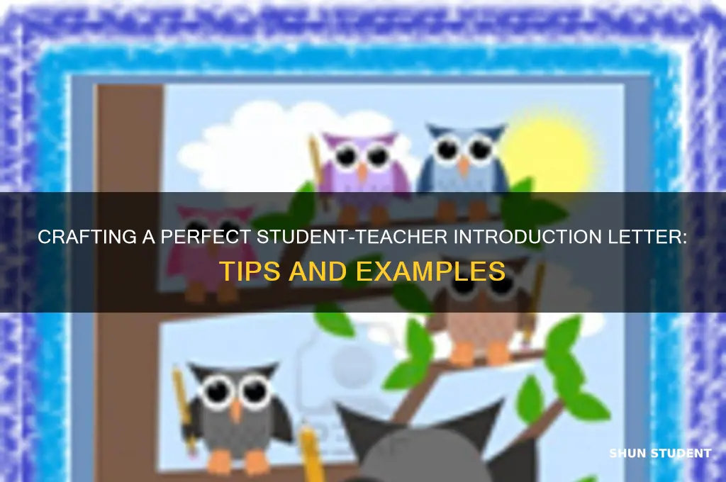 how to create a student teacher introduction letter