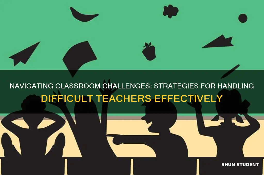 how to deal with a difficult teacher as a student
