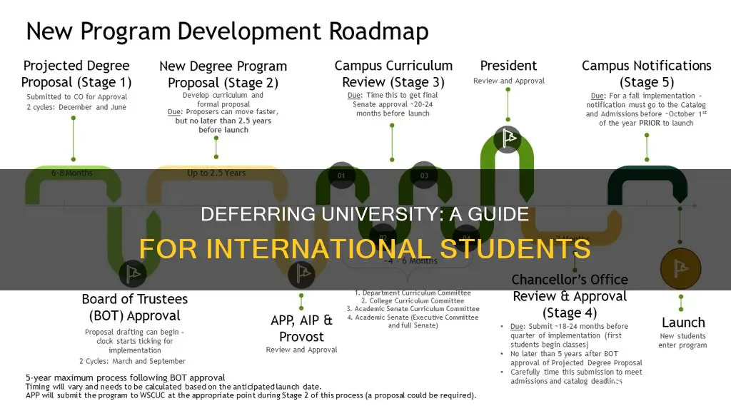 how to defer a university program international students