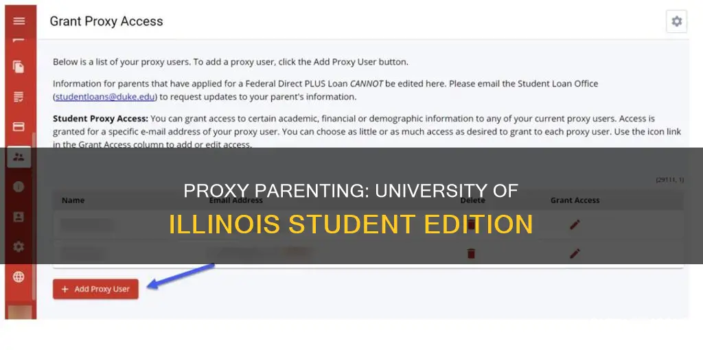 how to do parent proxy for university of illinois student