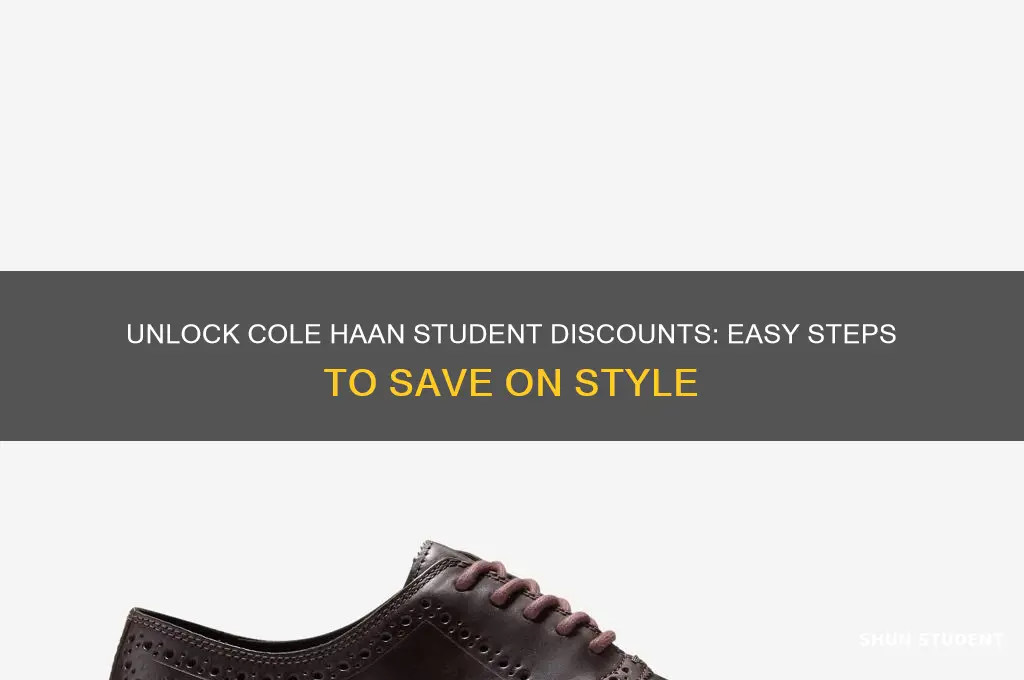how to do student discount on cole haan