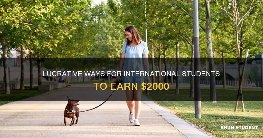 how to earn 2000 as international students