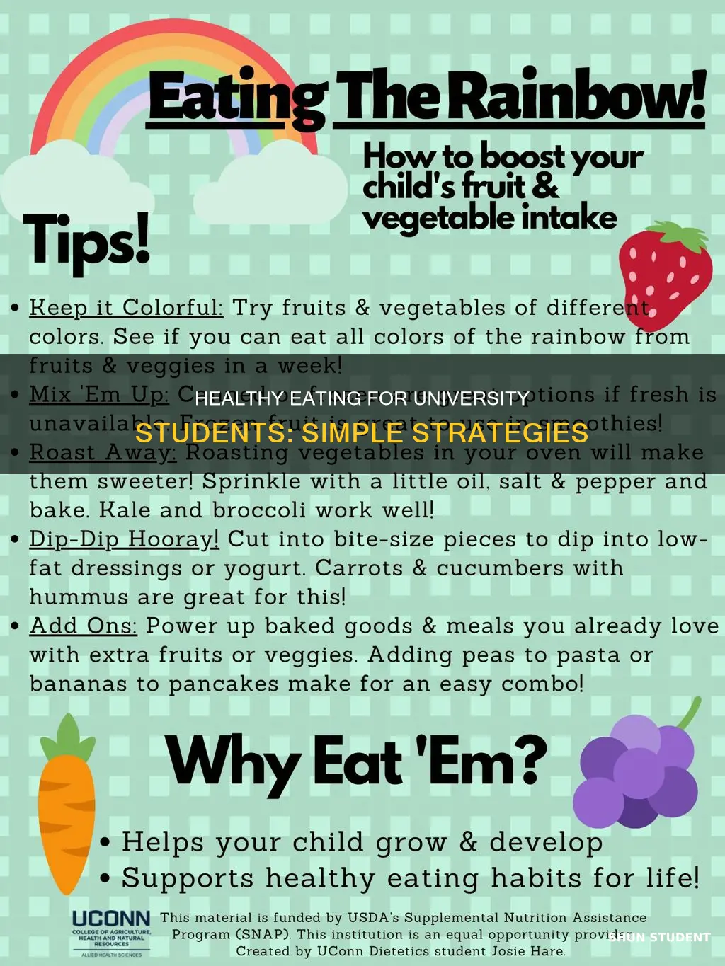 how to eat healthy as a university student