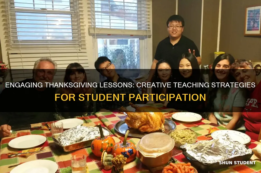 how to engage students as a teacher about thanksgiving