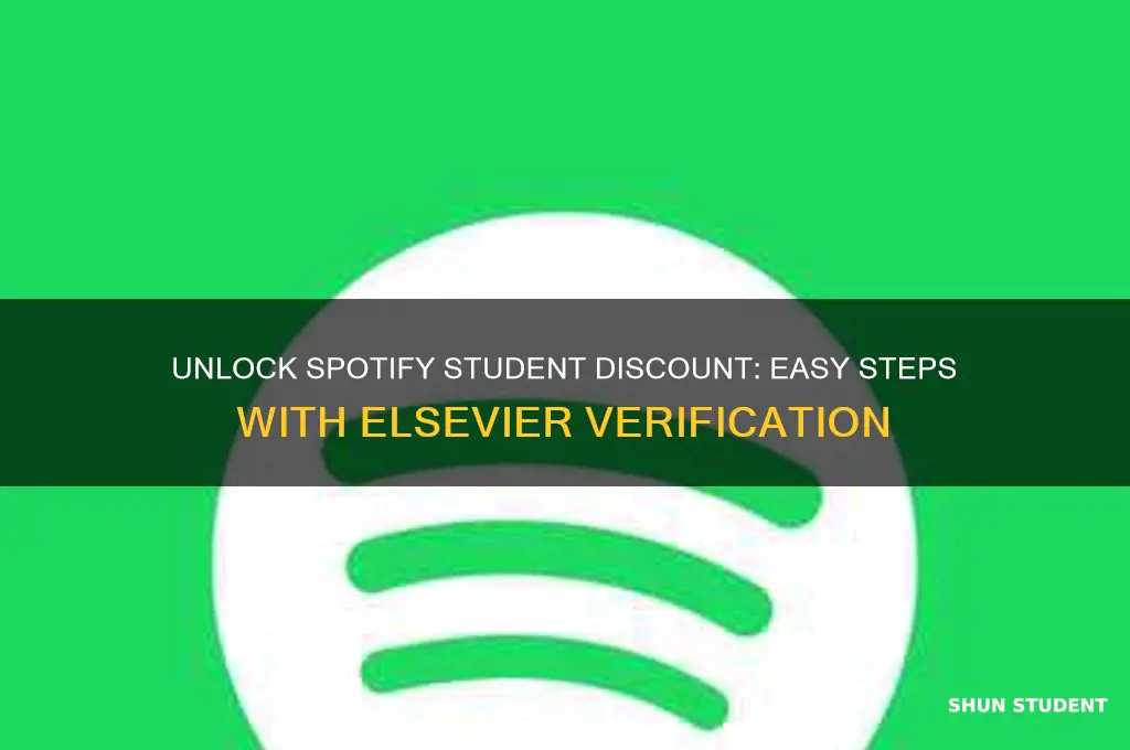 how to enter student discount on spotify elsevier