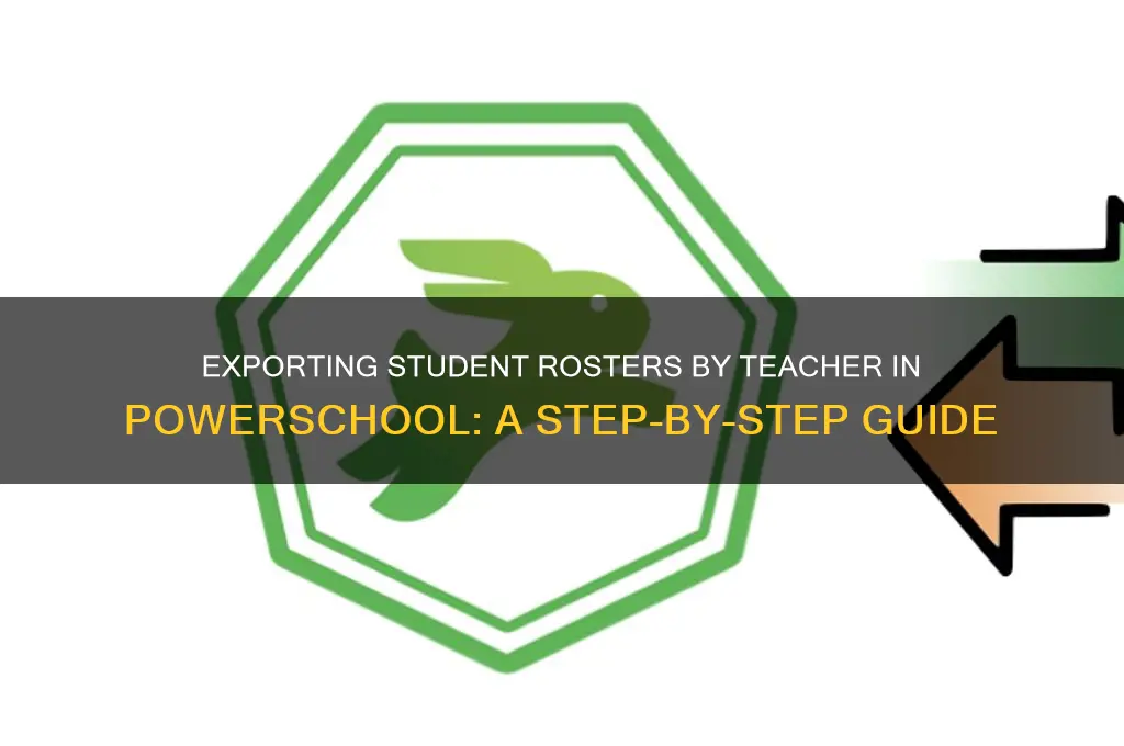 how to export student roster by teacher in powerschool field
