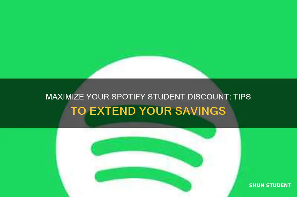 how to extend my spotify student discount