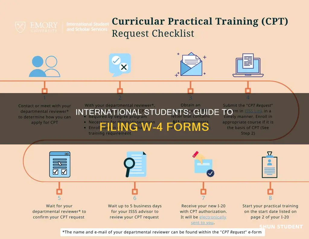 how to file w-4 form for international students