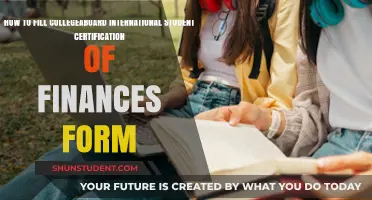 International Students: Filling Out the Certification of Finances