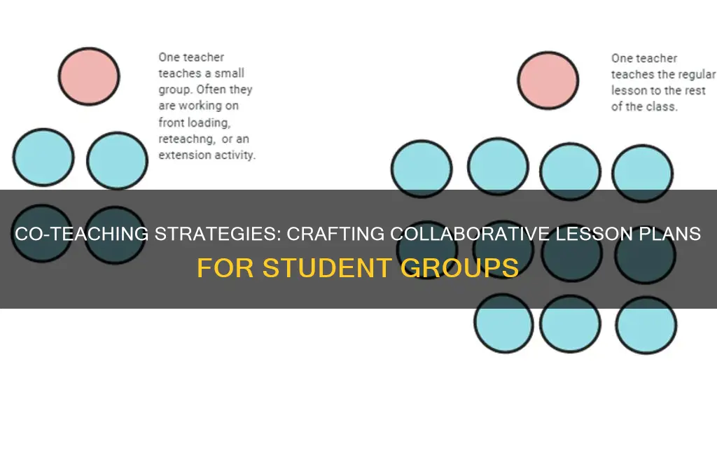 how to fill out lesson plans with co-teaching student groups