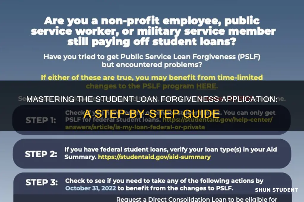how to fill out student loan forgiveness application