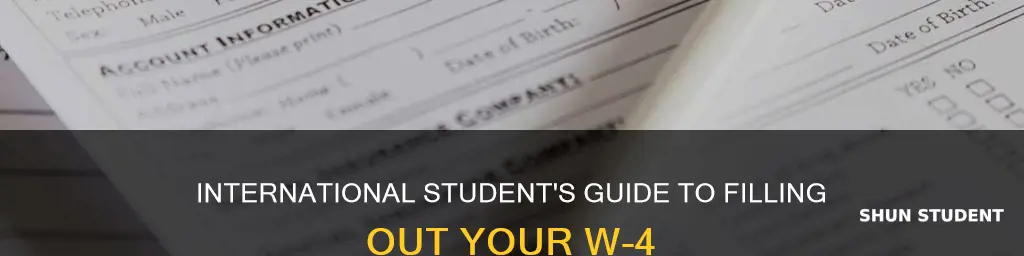 how to fill out your w4 as an international student